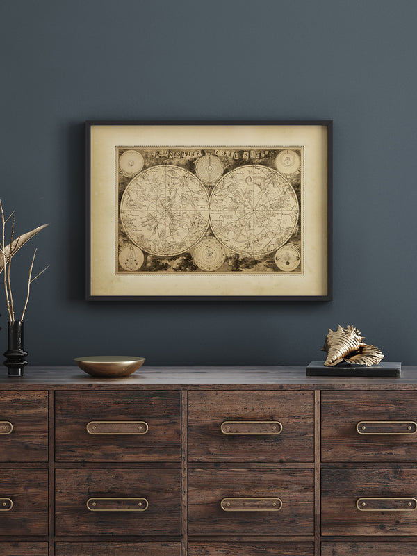 Planisphaerium Coeleste | Zodiac Signs Poster