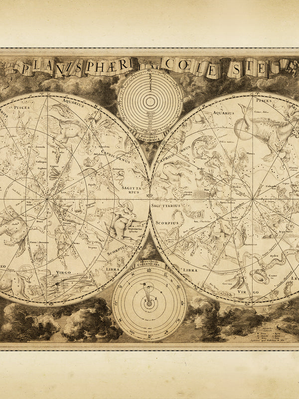 Planisphaerium Coeleste | Zodiac Signs Poster