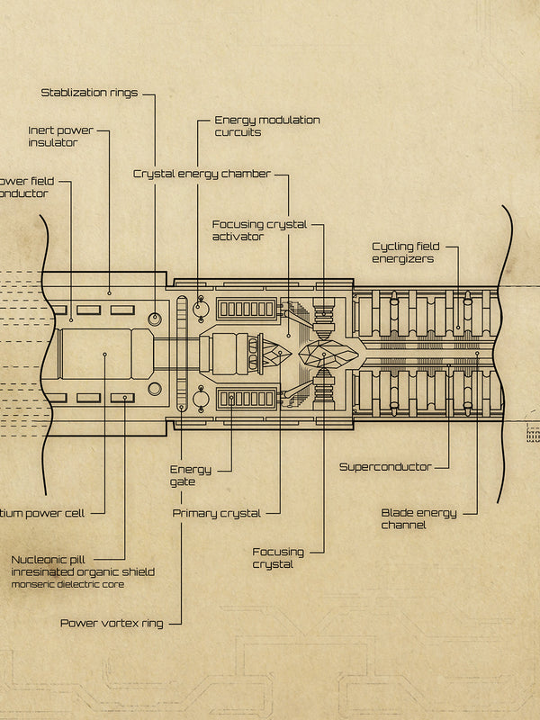 Lightsaber Blueprint - Vintage
